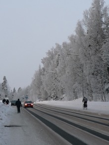 フィンランド暮らしの嫁日記-近所の道路